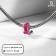 Talisman "Worm", pink color in silver