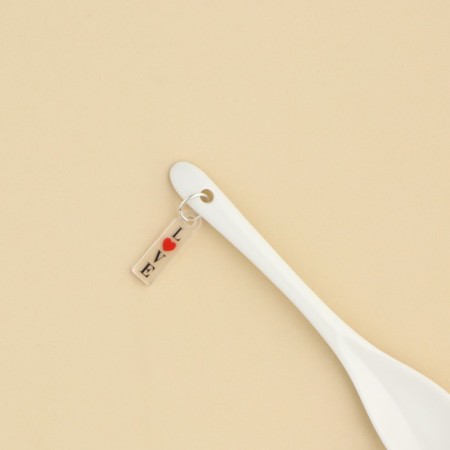 Spoon of souvenir "Love", ceramics, 2.5 x 12.5 cm.-1