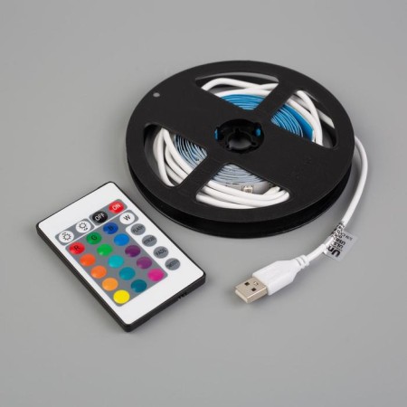 Unieel Continodic tape with a remote control, 3 m, IP20, SMD5050, 30 LED/m, 5 V, RGB-3
