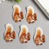 Decor for creativity Textile embroidery "Squirrel with a nut" 5.5x4 cm