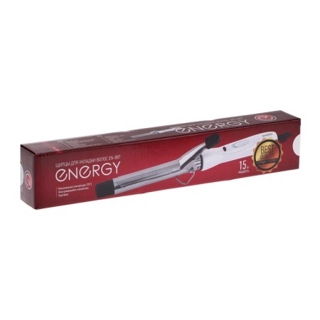 The curling iron Energy EN-887, 15 W, D = 16 mm, cord 1.6 m, white-hourly-3