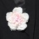 Brooch-stroke textile "flower" peony, white-pink color