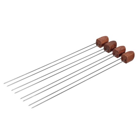 Double shampoos with wooden handles, length 38 cm, 4 pieces-1
