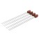 Double shampoos with wooden handles, length 38 cm, 4 pieces