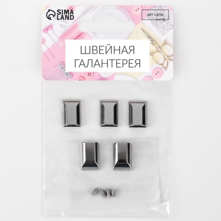 Tips for lightning, 11 mm, 15 × 11 × 6 mm, 5 pcs, Nickel color-2