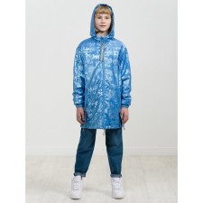 Vetrovka for girls, height 128 cm, azure color