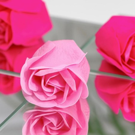 Soap roses, fuchsia and pink, set 4 pcs.-4
