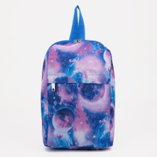 Children's backpack on lightning, 2 outer pockets, purple color