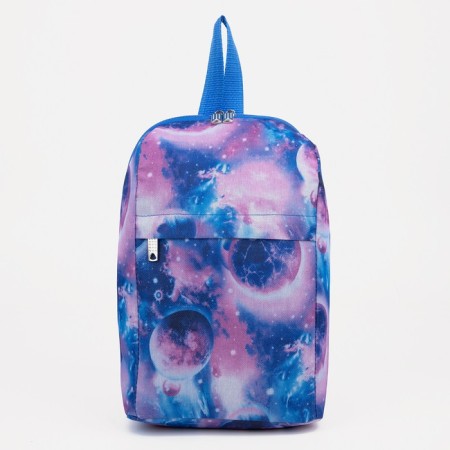 Children's backpack on lightning, 2 outer pockets, purple color