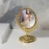 The mirror of the desktop "circle", bilateral, with an increase, D mirror surface 10 cm, color golden