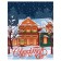 Pillow Golk "New Year's city landscape, decorative, size 16x45 cm