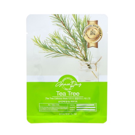 Grace Day fabric mask with green tea, 27 ml
