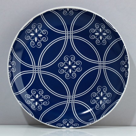 Ceramic plate "Morocco", 22.5 cm, blue color-1