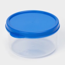 Container Round shares, food, 150 ml, blue color