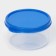 Container Round shares, food, 150 ml, blue color