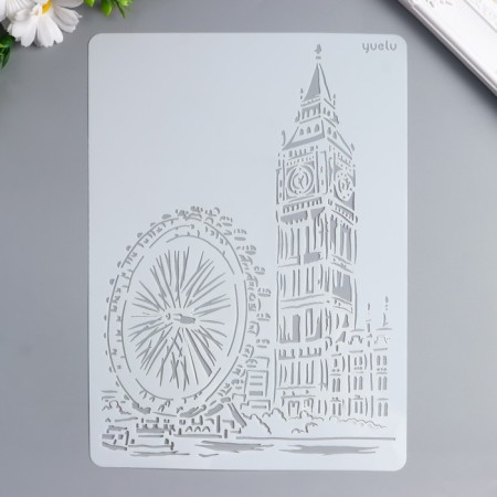 Plastic stencil "Big-Ben. London" 29x20.8 cm