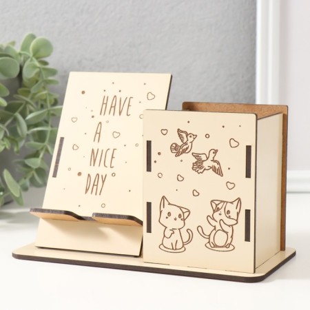 The desktop organizer "cats" 18x12.5x9 cm (set of 9 parts)-2