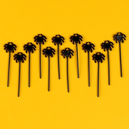 Spider skewers, in a set of 12 pieces, black color-1