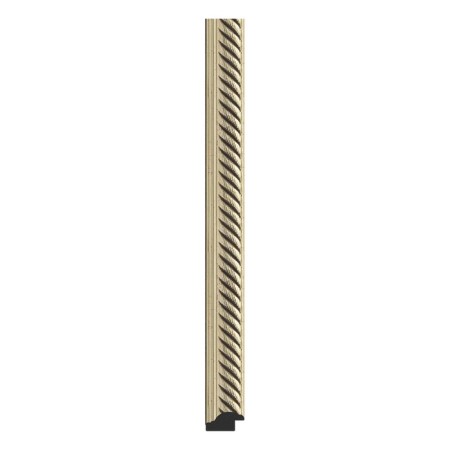 Mirror in the baguette frame, twisted silver 28 mm, 48x68 cm-2