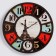 Wall clock, series: loft, "Eiffel Tower", smooth move, d = 60 cm