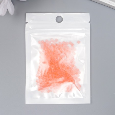 Glass beads 8/0 "matte translucent. Light orange" 10 g-2