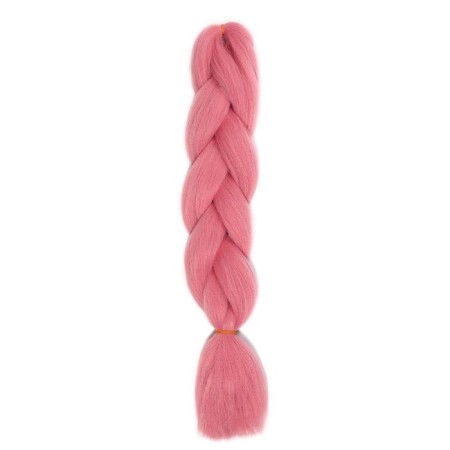 Zumba Kanecalon is monophonic, corrugated, 60 cm, 100 g, pink color (#ay15)-4