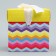 Gift folding box, packaging, “bright stripes”, 10 x 10 x 10 cm