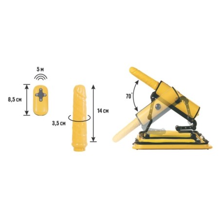Motorlovers, ABS, yellow sex machine, 22 cm-16