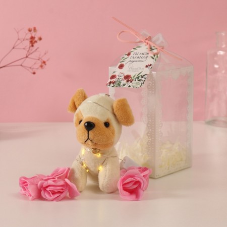 Gift set "white" soap roses 5 pcs, dew 7x7x12 cm-3