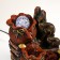 Table Polystone Fountain from the network "Elephants with gold bags" 19x16.5x13 cm