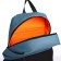 Youth backpack from textiles with a zipper, waterproof, external pocket, black/blue color