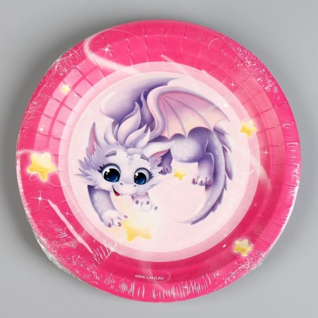 Disposable paper plate "Dragon", 18 cm-4