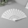 Fan h = 21 cm "flowers", white