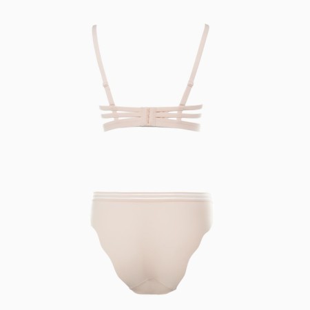 Female set (top/panties), beige color, size 85V-6