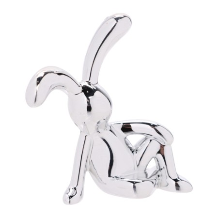 Toy on the car panel, bunnies, chrome, plastic, set 2 pcs-5