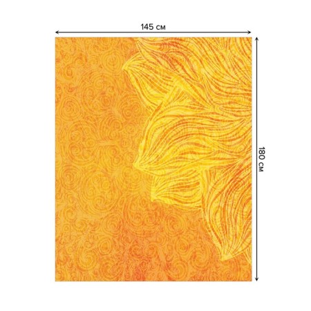The tablecloth “Bright Flower Pattern”, rectangular, Saten, size 145x180 cm-1