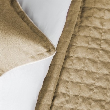 Set "Ibiza": a bedspread 160 x 220 cm, pillowcase 40 x 40 cm - 2 pcs, beige color-3