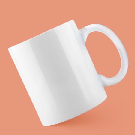 Ceramic mug "E - Catherine", 320 ml, white color-2