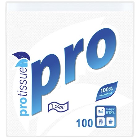 Paper Napkins Protissue C184, Premium, 1-layer, 24x24 cm, 100 pieces in packaging-1