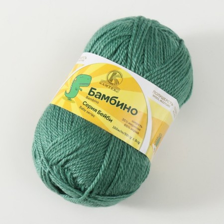 Bambino yarn 35% Merinos wool, 65% acrylic 150m/50g (020 eucalyptus)-1