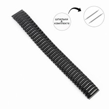 Solomon watch strap, 18 mm, metal, L-15.5 cm, black