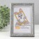 Photo frame Plastic "Vintage" 10x15 cm, frosty silver