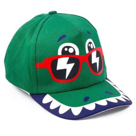 Baby cap for the boy "Dino", green color, rr 52-54, 5-7 years old-2