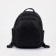 Women's backpack made of artificial leather with lightning, black color