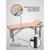 Cosmetological couch with a face hole Massage Pro-Strong SV, three-section, size 190 × 70 × 68-84 cm, beige color