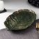 Fruit dish "leaf", 30 × 18 × 2 cm, gold color with green