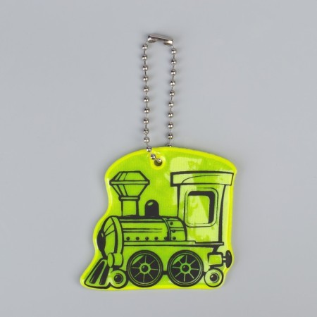 The reflective element "steam locomotive", bilateral, 4.9 × 5.5 cm, color mix-2