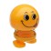 Smile on the spring, on the panel in the car, tongue, yellow