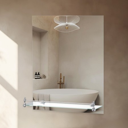 Mirror, wall, 50x40 cm, with shelf and limiter