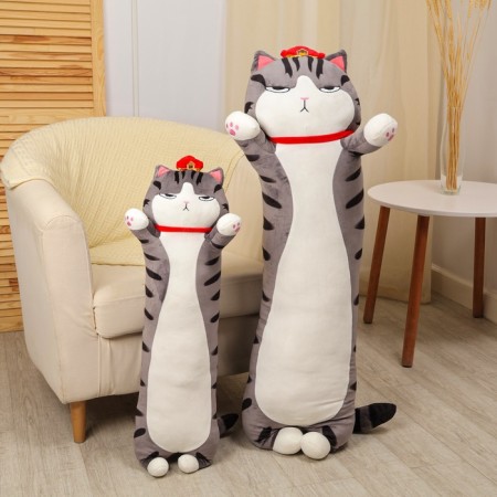 Skill of the soft toy "Cat-Emperor", 115 cm, color gray color-4